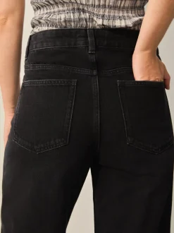 Jeans|Next Zwart - Jeans met wijde pijpen