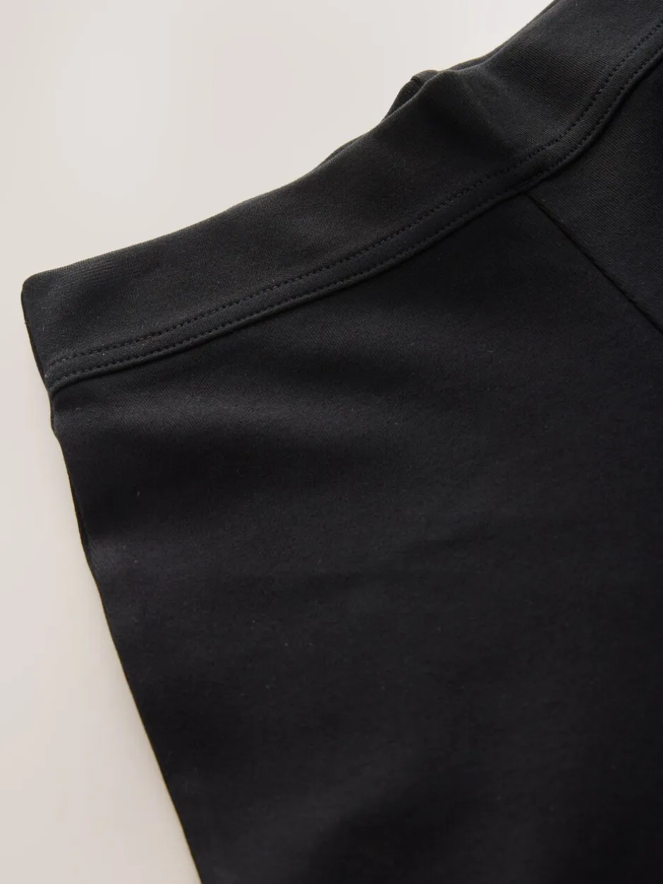 Schoolkleding|Next - Jersey broek met wijde pijpen, stretch en hoog katoengehalte (3-17jr) Zwart