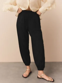 Leggings En Joggingbroeken|Next - Jersey Harem Joggers Zwart