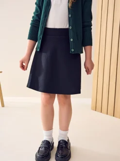 Shorts En Rokken|Next - Jersey stretch school skater rok met elastische taille (3 - 17 jr) Zwart