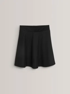Shorts En Rokken|Next - Jersey stretch school skater rok met elastische taille (3 - 17 jr) Zwart