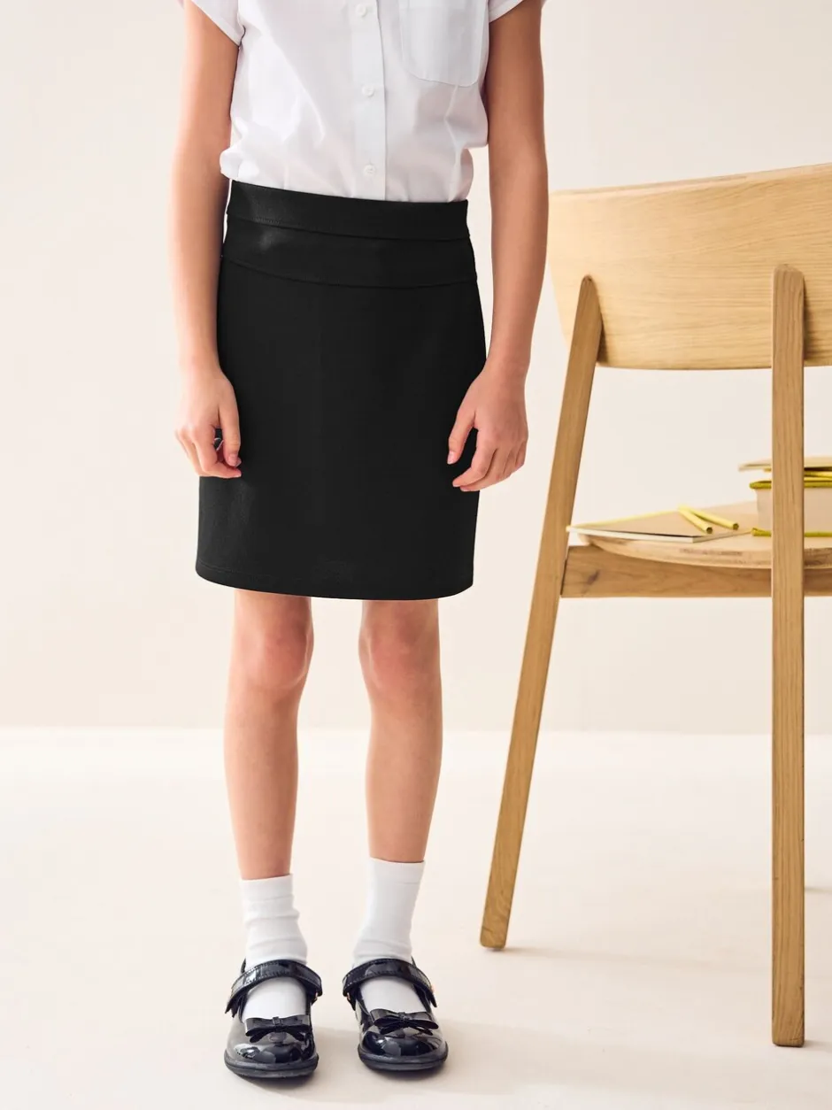 Shorts En Rokken*Next - Jersey stretch schoolkokerrok met aantrekkoord (3 - 18 jr) Zwart