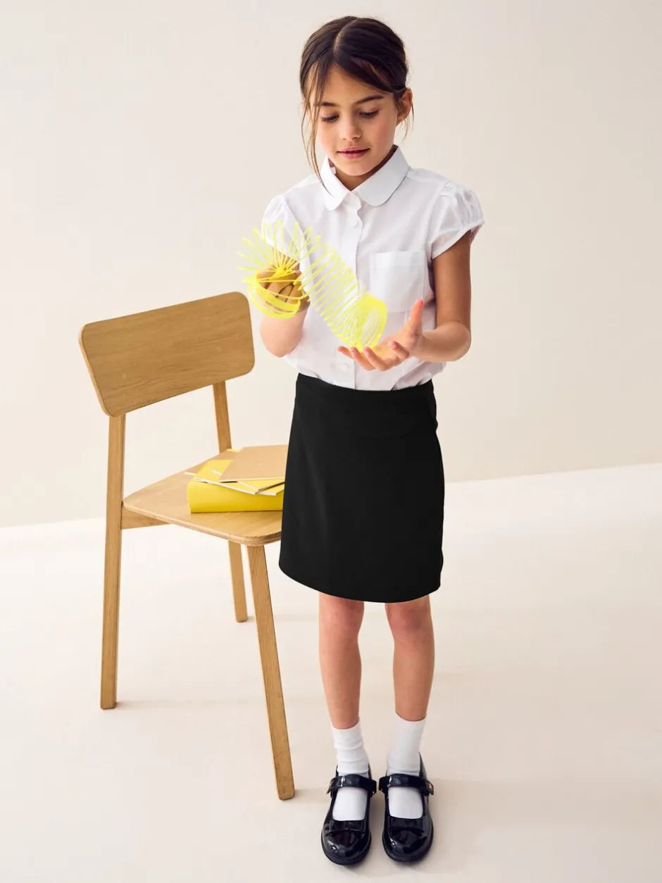 Shorts En Rokken*Next - Jersey stretch schoolkokerrok met aantrekkoord (3 - 18 jr) Zwart
