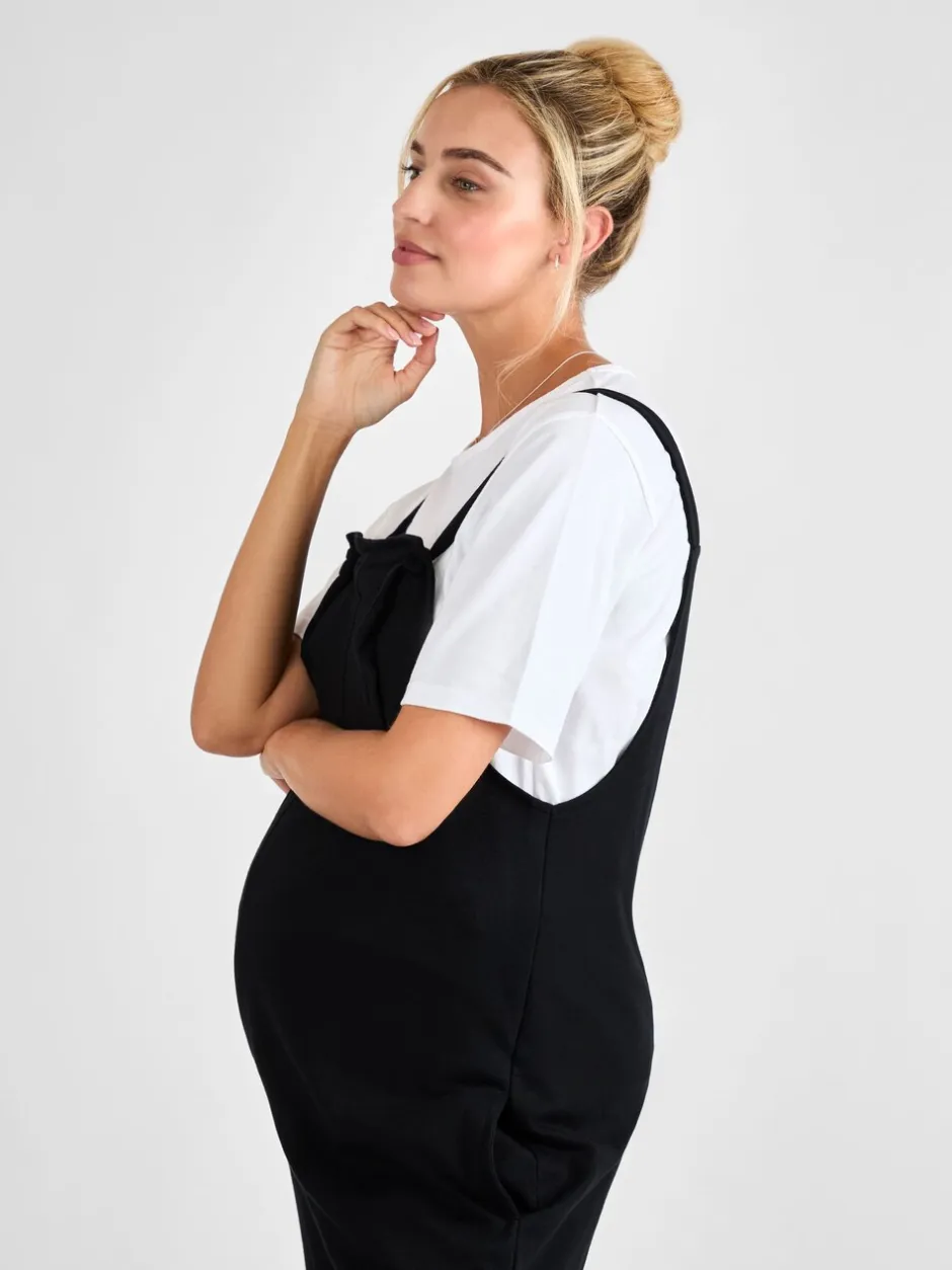 Jumpsuits En Playsuits|Moederschap*Jojo Maman Bébé - - Jersey zwangerschaps-tuinbroek Zwart