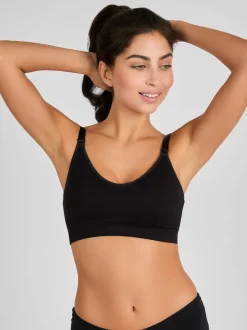 Beha's|Moederschap|Jojo Maman Bébé - Emma-Jane Padded Seamless Maternity & Nursing Bra Zwart
