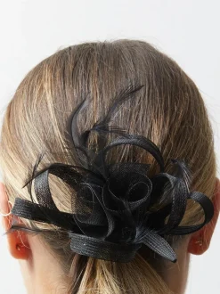 Haaraccessoires|Jon Richard - - Kleine fascinator Zwart