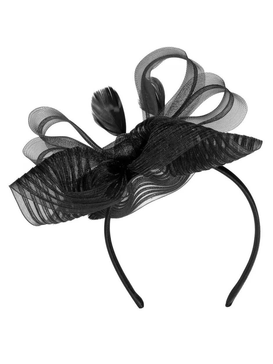 Haaraccessoires|Jon Richard - fascinatorhoedje Zwart