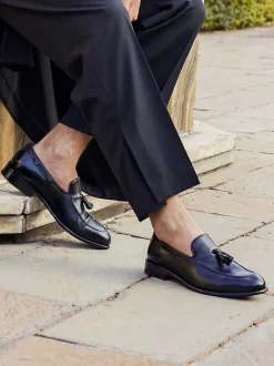 Formele Schoenen|Jones Bootmaker - Devon2 Leather Loafers Zwart