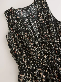 Jumpsuits En Playsuits*Next Zwart - Jumpsuit met wijduitlopende pijpen
