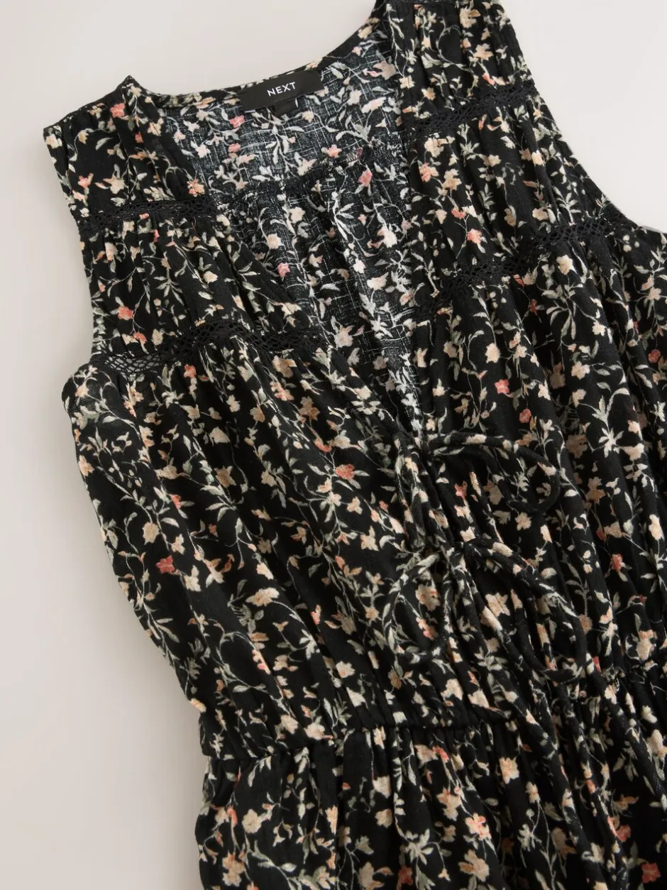 Jumpsuits En Playsuits*Next Zwart - Jumpsuit met wijduitlopende pijpen