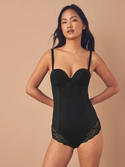 Shapewear|Next - Kanten body met cups en sterke buikcorrectie Zwart