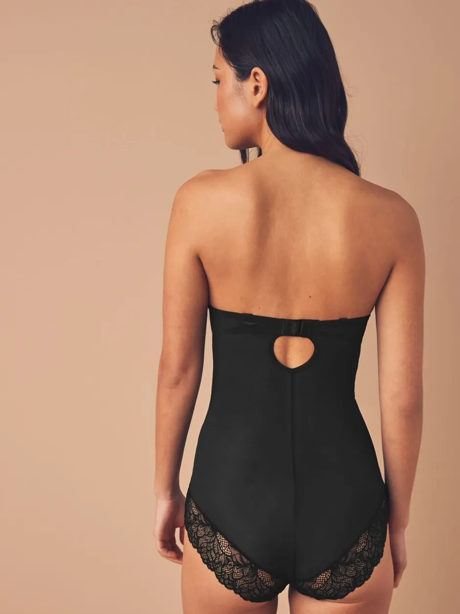 Shapewear|Next - Kanten body met cups en sterke buikcorrectie Zwart