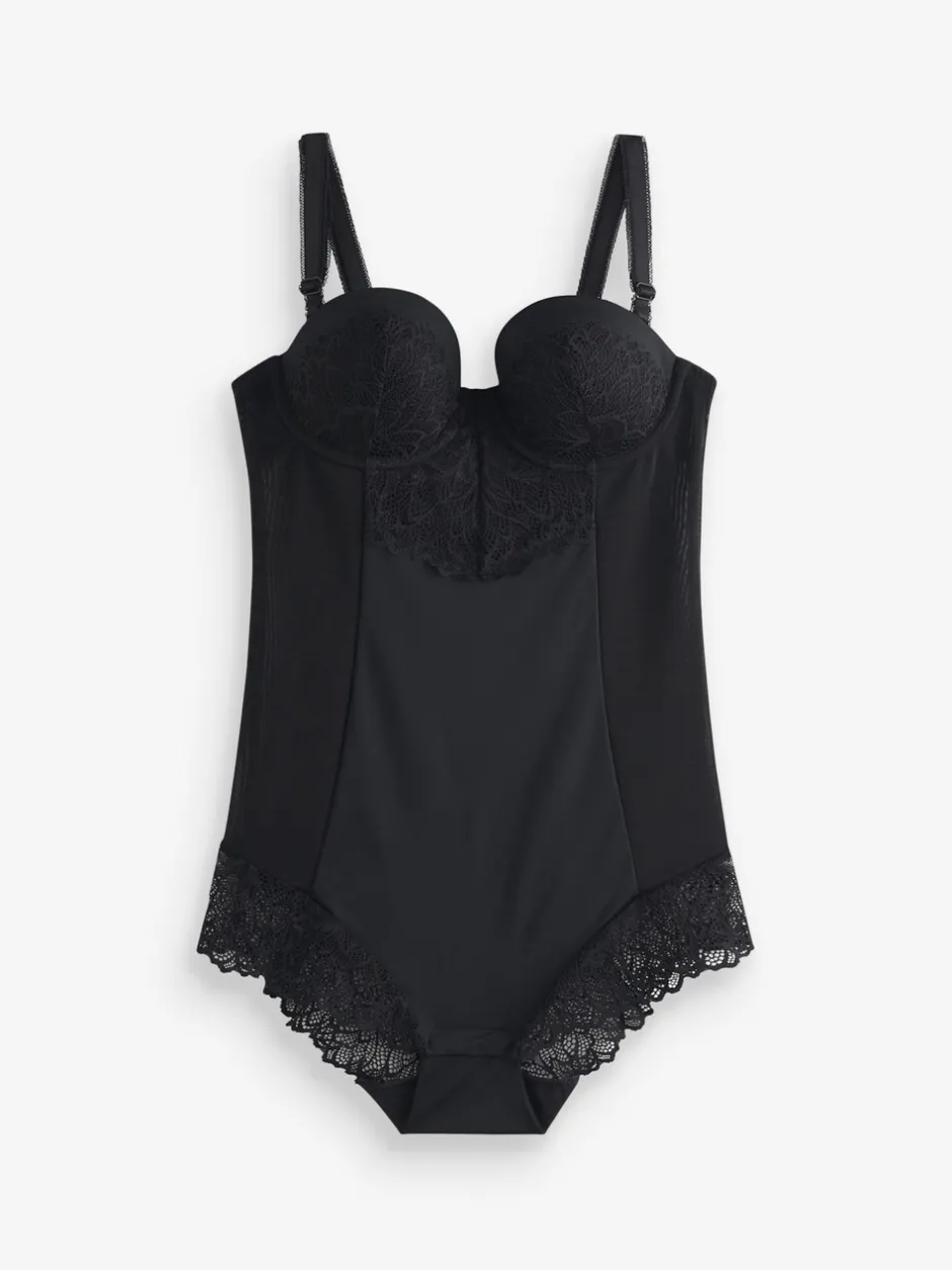 Shapewear|Next - Kanten body met cups en sterke buikcorrectie Zwart