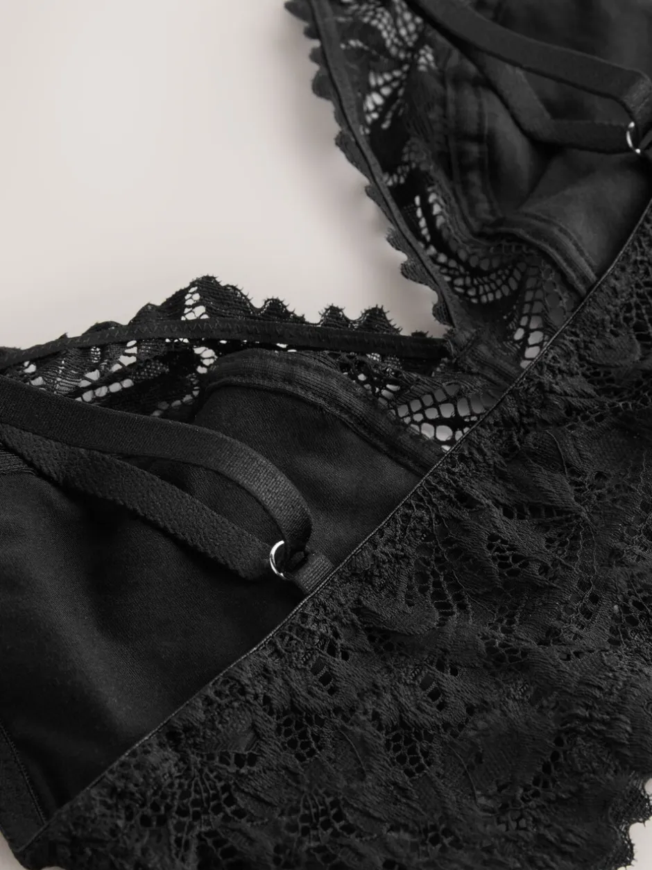 Beha's|Next - Kanten ultieme comfortabele beha Zwart