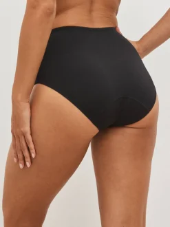 Onderbroeken|Next Zwart - Katoenen menstruatieslip voor medium vloeien