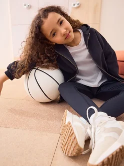 Schoolkleding|Next - Katoenrijke sporthoodie met ritssluiting (3-16 jr) Zwart
