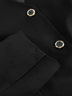 Kostuums En Werkkleding*Next Zwart - Kraagloze V-hals blazer