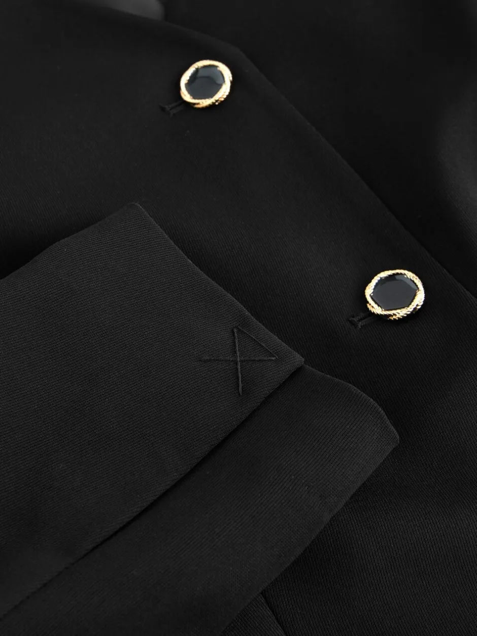 Kostuums En Werkkleding*Next Zwart - Kraagloze V-hals blazer