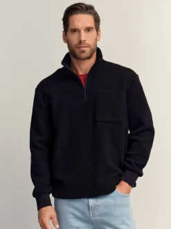Jassen En Jacks|Sweaters En Hoody´S|Next - Kwartrits - Borg Fleece Zwart