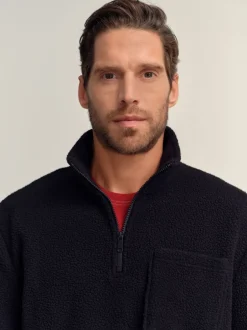 Jassen En Jacks|Sweaters En Hoody´S|Next - Kwartrits - Borg Fleece Zwart