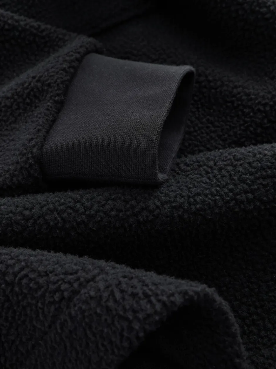Jassen En Jacks|Sweaters En Hoody´S|Next - Kwartrits - Borg Fleece Zwart