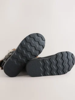 Boots*Next - Laarzen met voering van imitatiebont en gesp Zwart