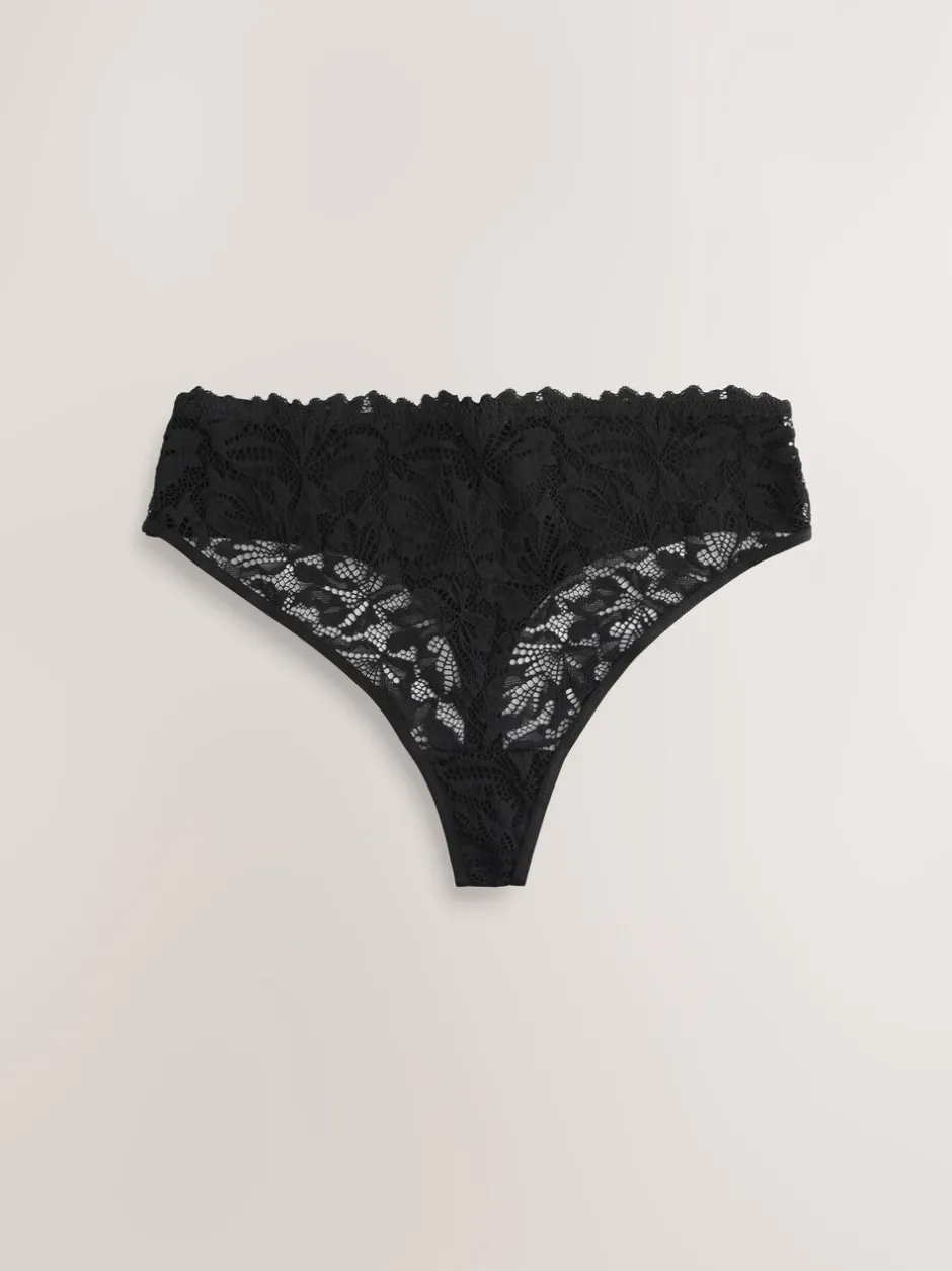 Onderbroeken*Next - Lace Front NVPL Knickers 3 Pack Zwart