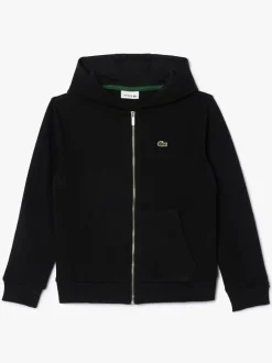 Sweaters En Hoody´S|Lacoste - Core Fleece Full-Zip Hoodie Zwart