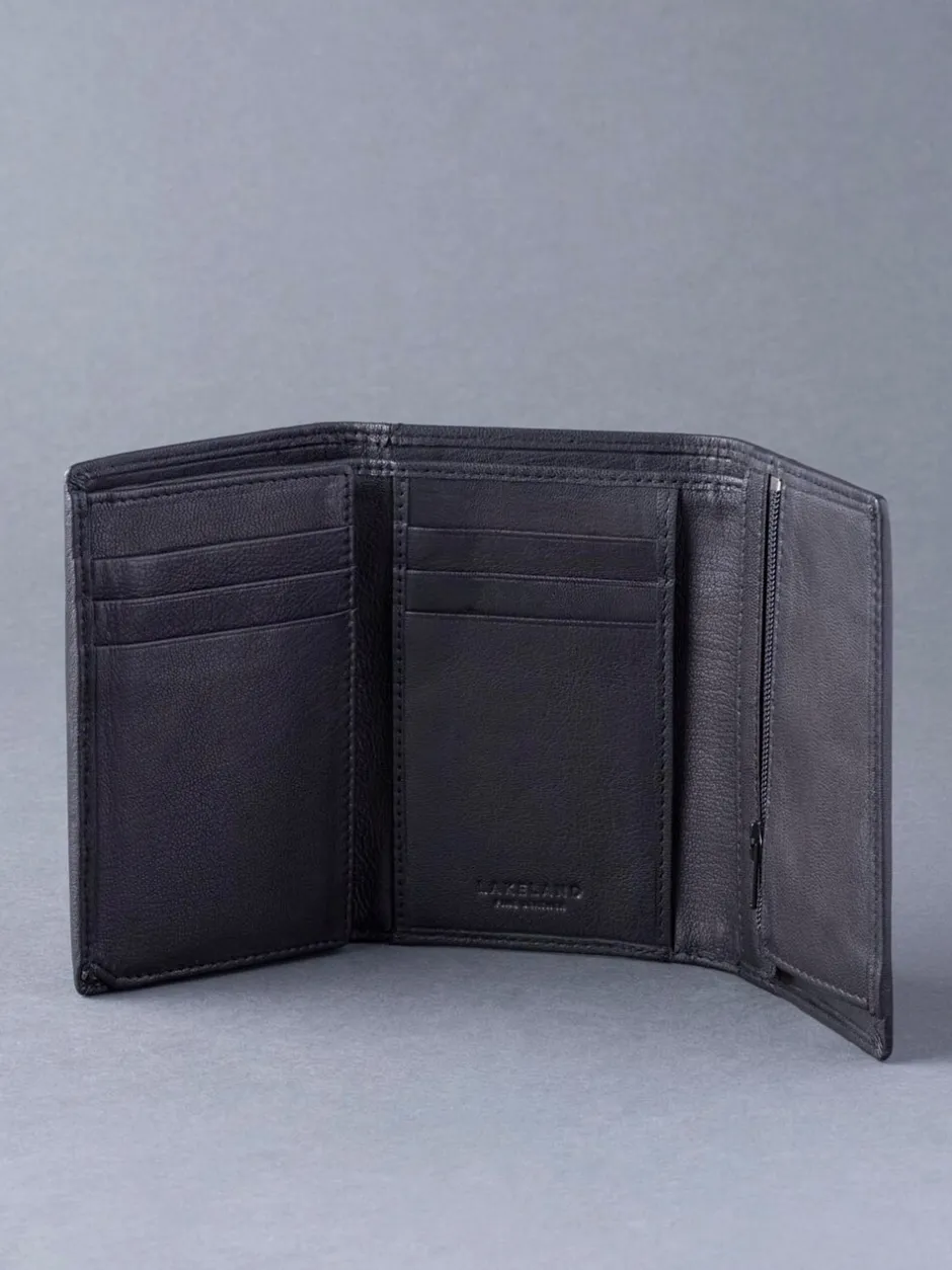 Portemonnees|Lakeland Leather - Bowston portemonnee met opvouwbaar ontwerp Zwart