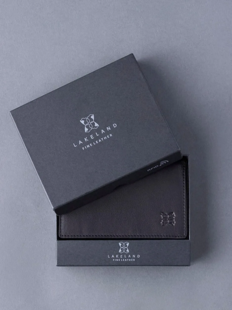 Portemonnees|Lakeland Leather - Bowston portemonnee met opvouwbaar ontwerp Zwart