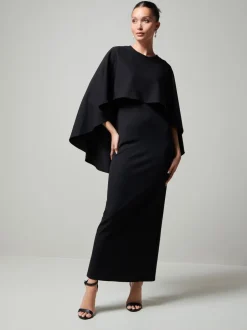 Gelegenheidskleding*Next Zwart - Lange jurk met cape
