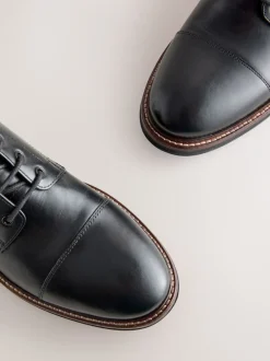 Boots|Next - Leren boots met neusstuk Zwart