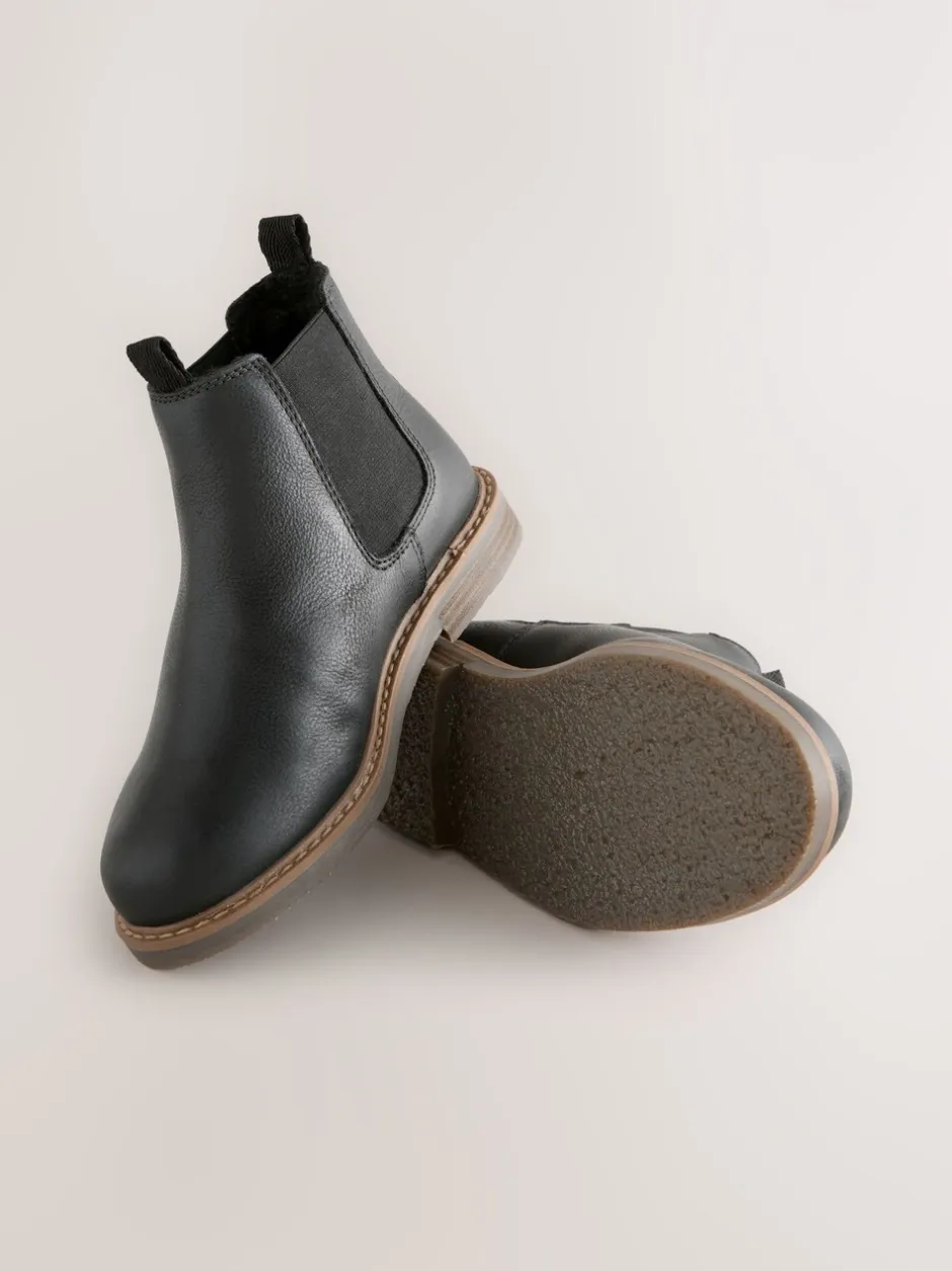Boots*Next - Leren Chelsea laarzen Zwart
