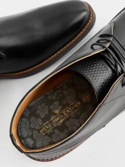 Boots|Formele Schoenen|Next Zwart - Leren chukka schoen