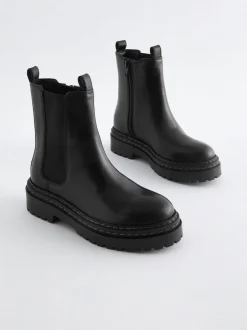 Boots*Next Zwart - Leren Chunky Chelsea Boots