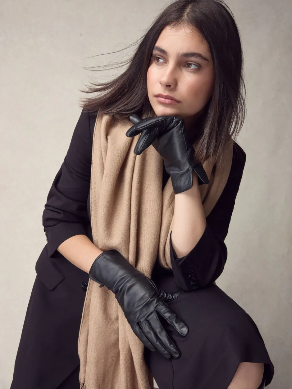Mutsen, Handschoenen En Sjaals|Next Zwart - Leren handschoenen