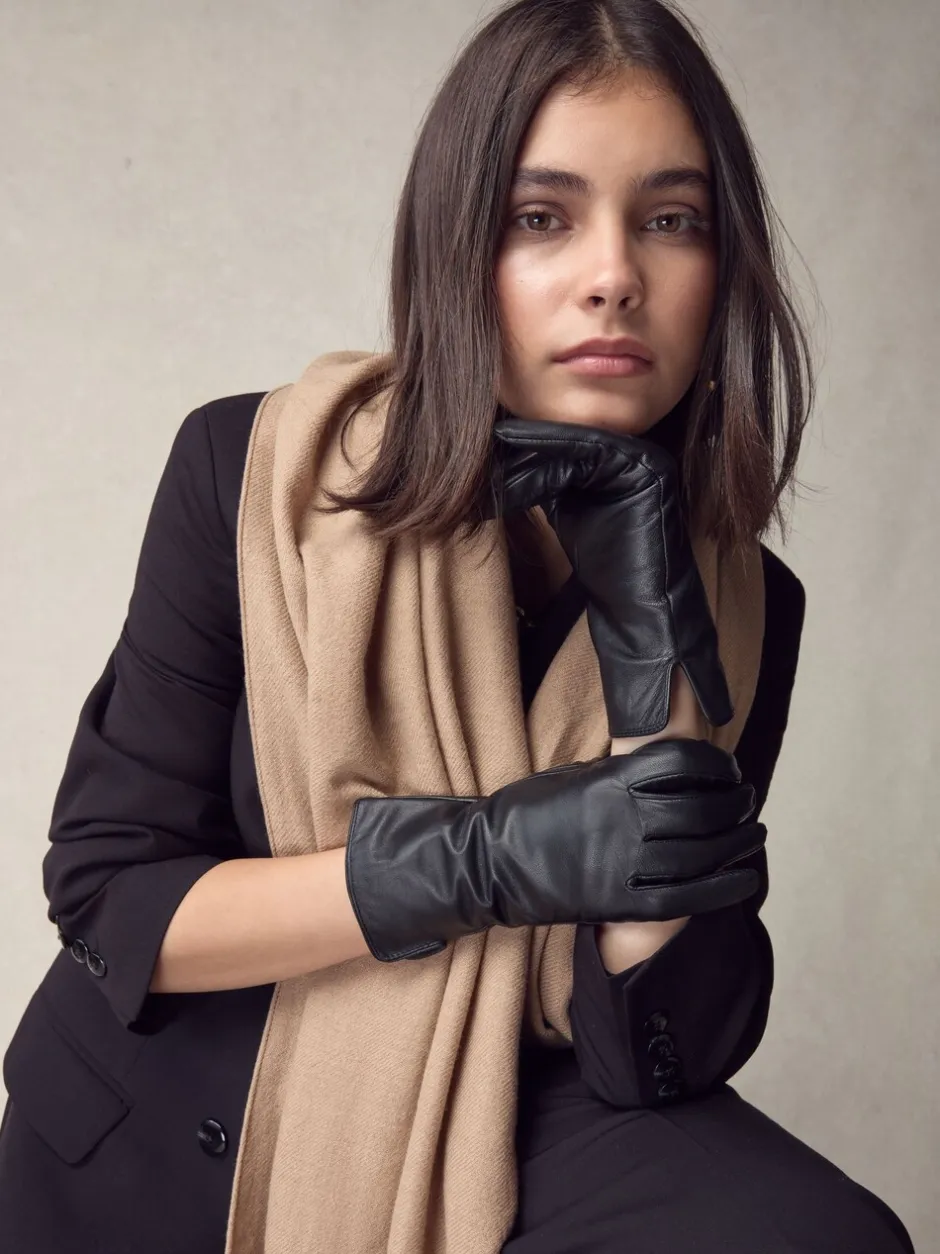 Mutsen, Handschoenen En Sjaals|Next Zwart - Leren handschoenen