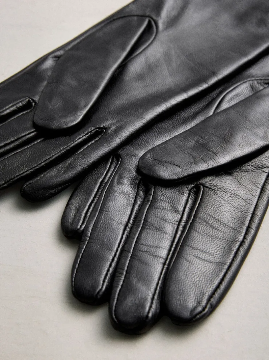 Mutsen, Handschoenen En Sjaals|Next Zwart - Leren handschoenen