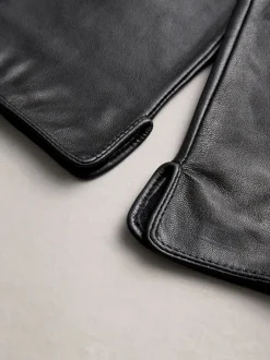Mutsen, Handschoenen En Sjaals|Next Zwart - Leren handschoenen