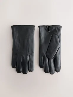 Mutsen, Sjaals En Handschoenen|Next Zwart - Leren handschoenen