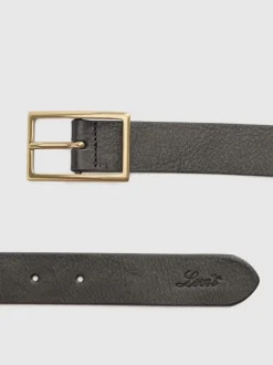 Ceintuurs*Levi's - ® Logo Rectangle Buckle Belt Zwart