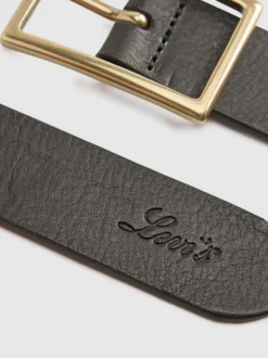 Ceintuurs*Levi's - ® Logo Rectangle Buckle Belt Zwart