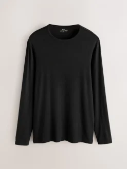 Ondergoed|Ondergoed|Next Zwart - Lightweight Thermogen Long Sleeve T-Shirts 2 Pack