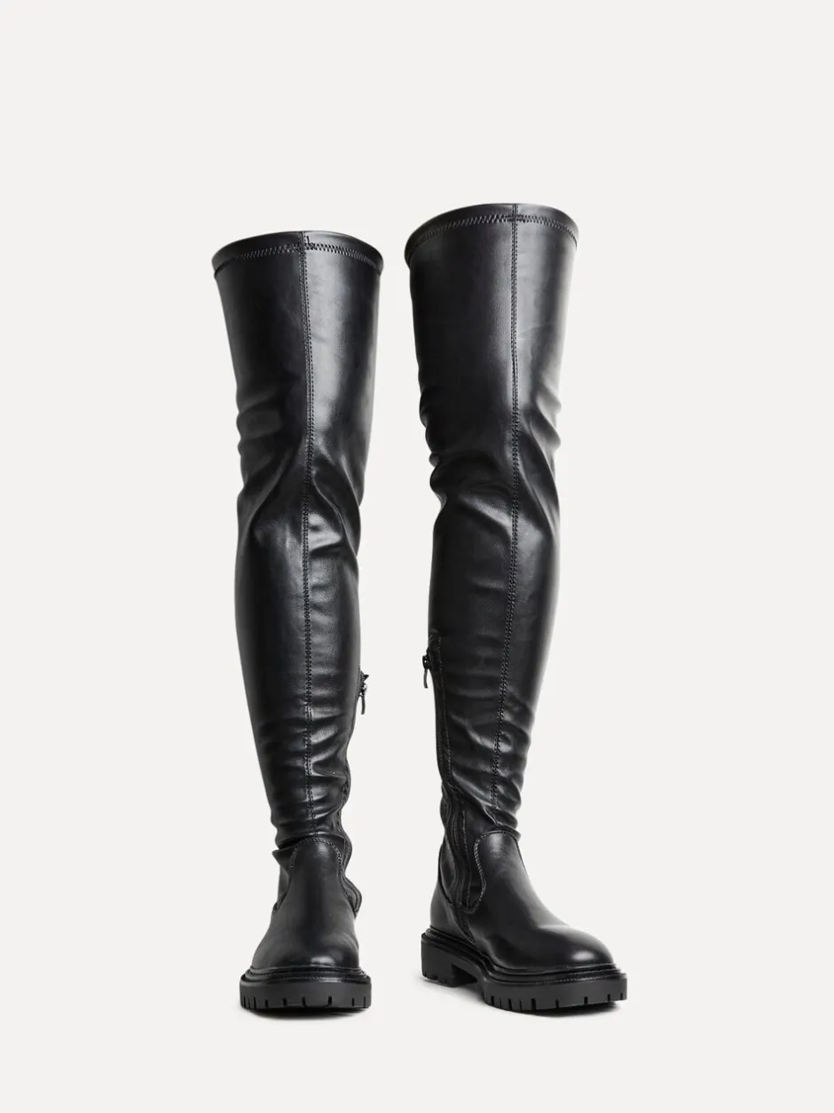 Boots|Linzi - - Sonny - Hoge laarzen tot over de knie Zwart