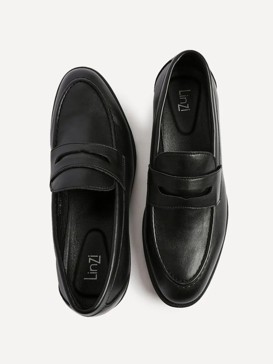 Schoenen*Linzi - Aurelio Penny Loafers Zwart