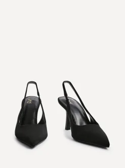 Schoenen Met Hakken|Linzi - Dash Slingback Court Heels Zwart