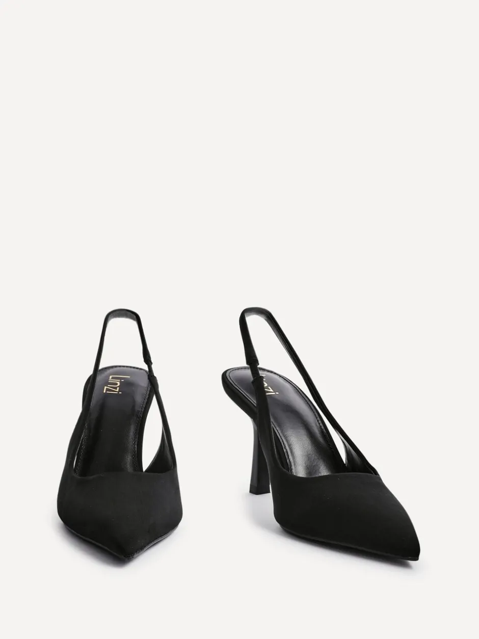 Schoenen Met Hakken|Linzi - Dash Slingback Court Heels Zwart