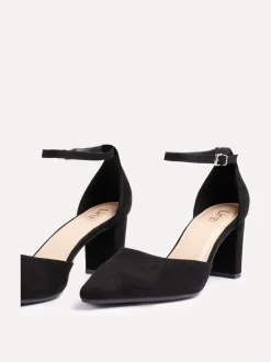 Schoenen Met Hakken*Linzi Zwart - Leona pumps met blokhak en dichte hiel
