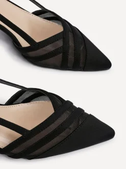 Schoenen Met Hakken*Linzi - Milan mesh pumps met hakken Zwart