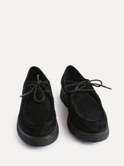 Lage Schoenen|Linzi - Perth Laced Chunky Loafers Zwart